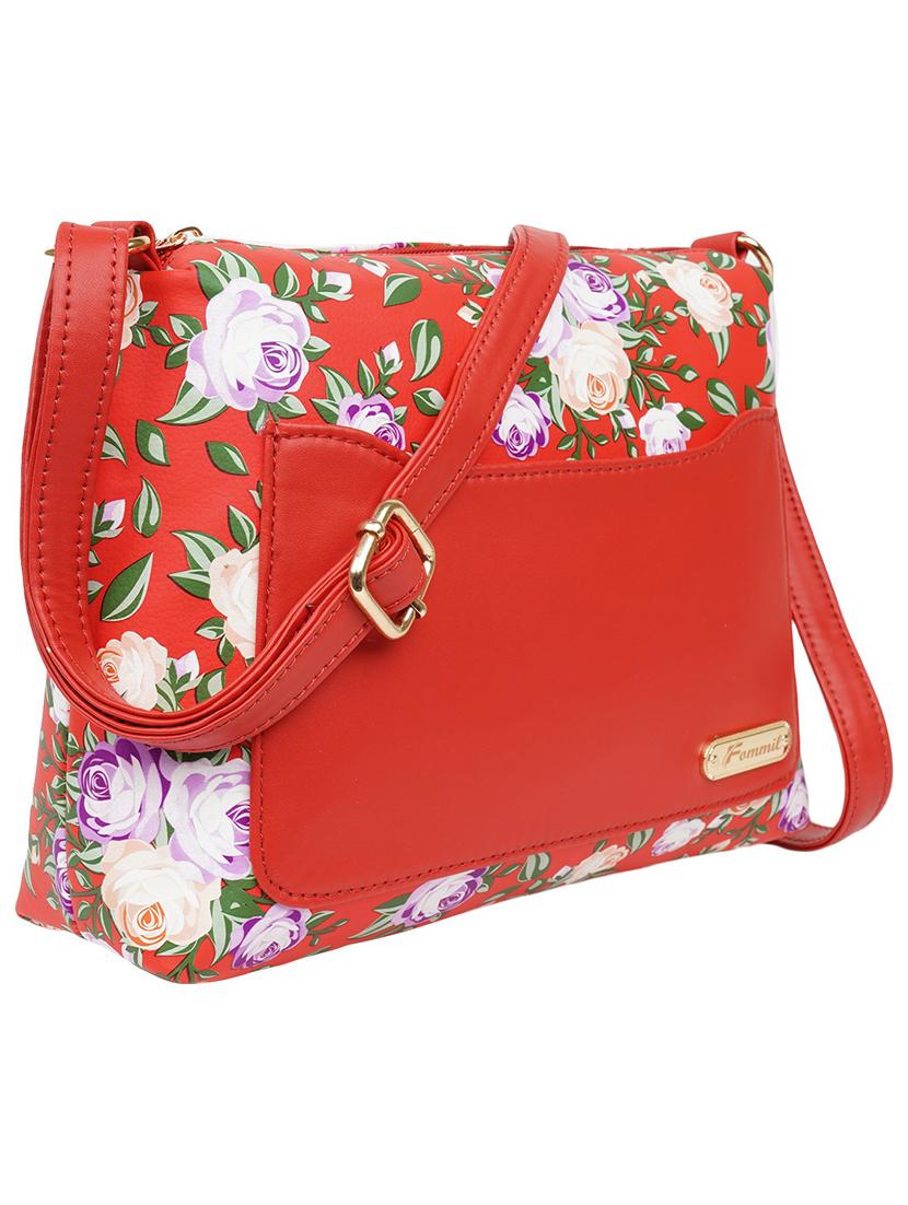 red leatherette (pu) sling bag - 19695752 - Standard Image - 4