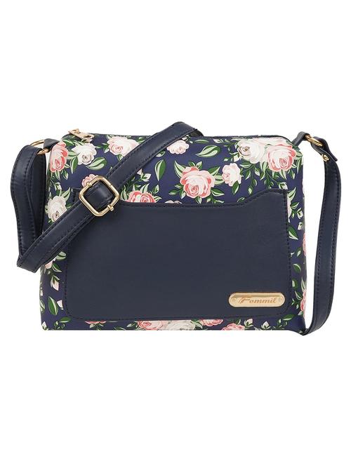 blue leatherette (pu) sling bag - 19695754 -  Standard Image - 0