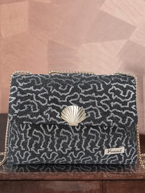 black leatherette (pu) sling bag - 19695760 -  Standard Image - 0