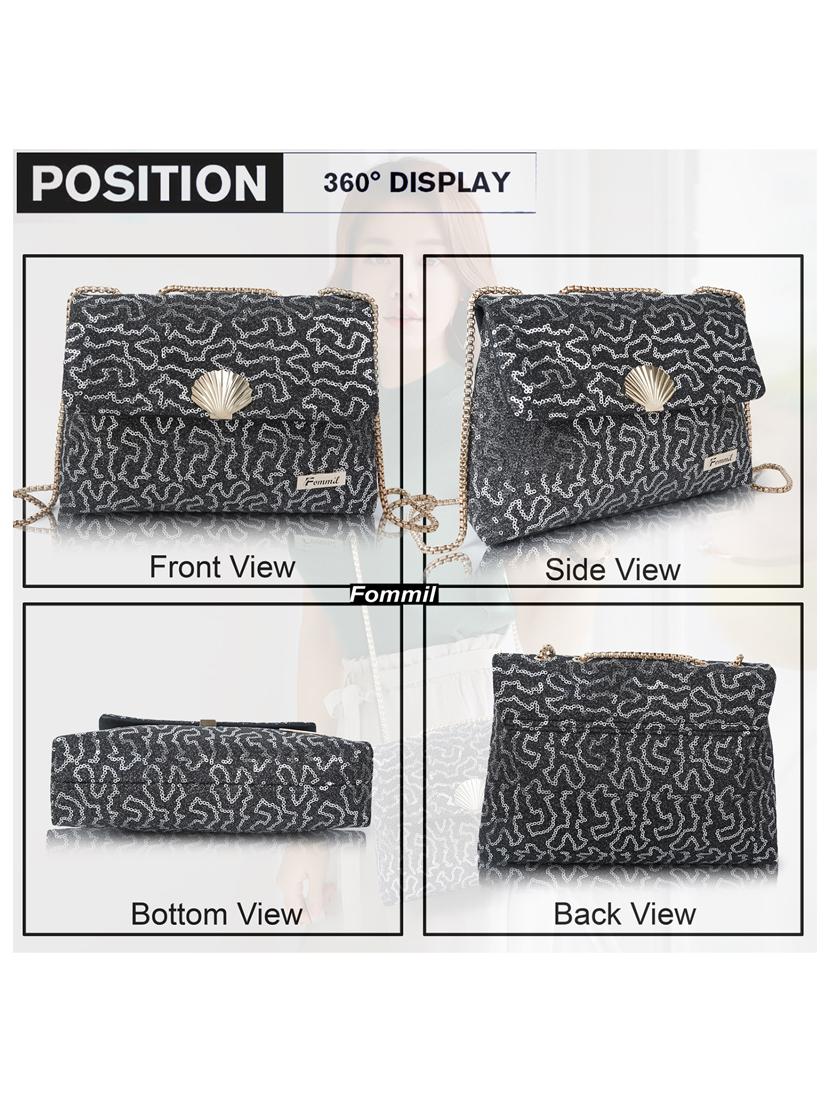 black leatherette (pu) sling bag - 19695760 -  Standard Image - 1