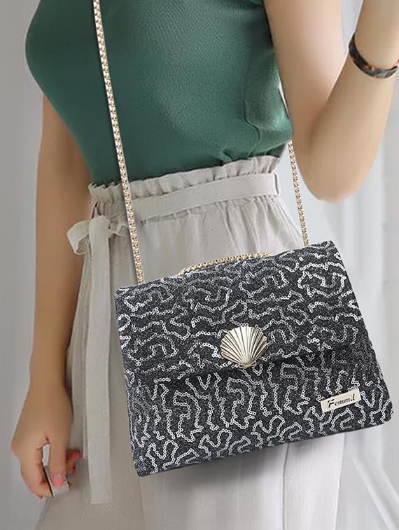 black leatherette (pu) sling bag - 19695760 - Standard Image - 4