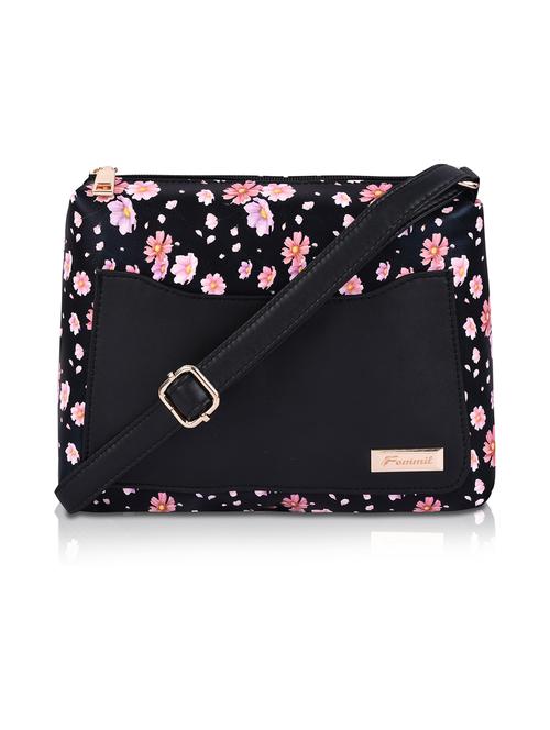 black leatherette (pu) sling bag - 19695769 - Standard Image - 0