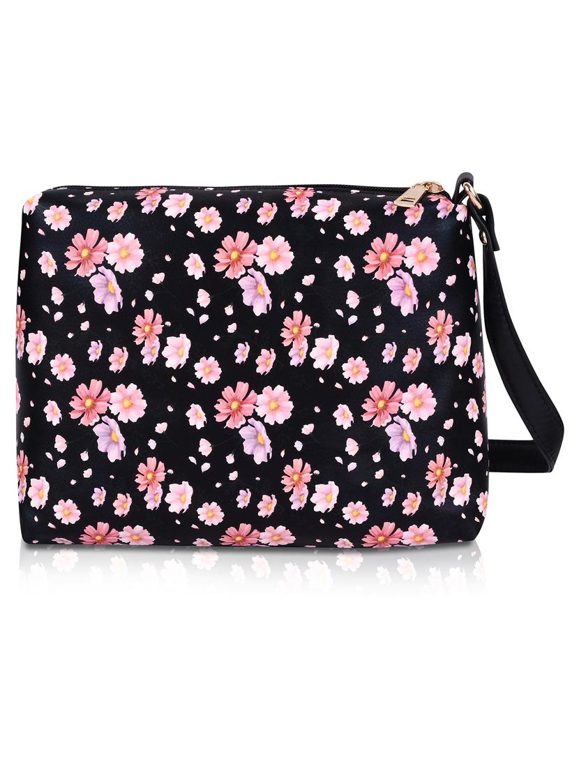 black leatherette (pu) sling bag - 19695769 -  Standard Image - 1