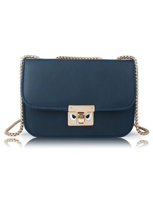 blue leatherette (pu) sling bag - 19695783 - Standard Image - 0