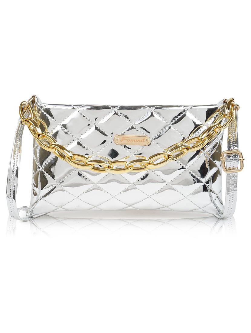 silver leatherette (pu) sling bag - 19695785 - Zoom Image - 0