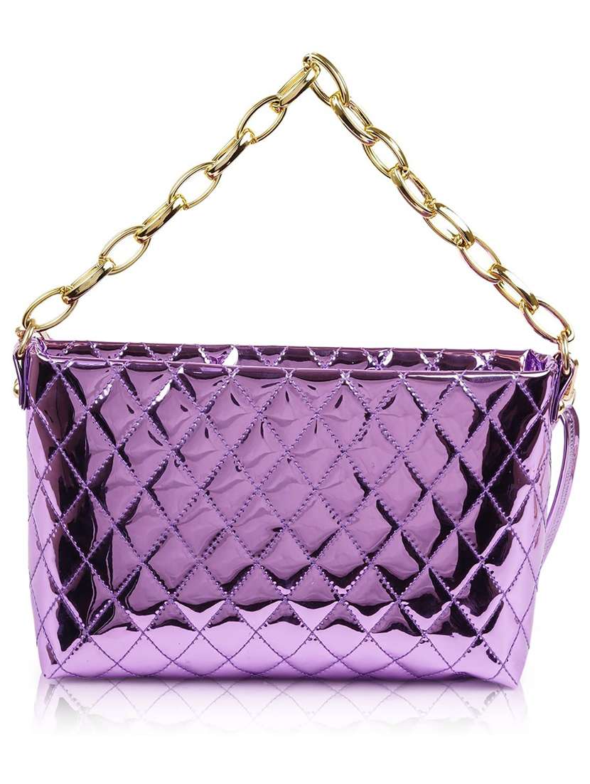purple leatherette (pu) sling bag - 19695788 -  Standard Image - 1