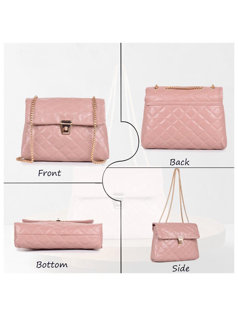 beige leatherette (pu) sling bag - 19695796 -  Standard Image - 1