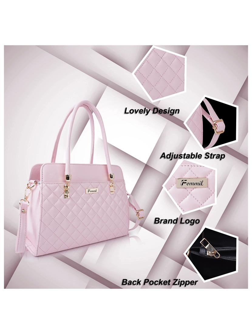 solid leatherette (pu) regular handbag - 19695821 - Standard Image - 4