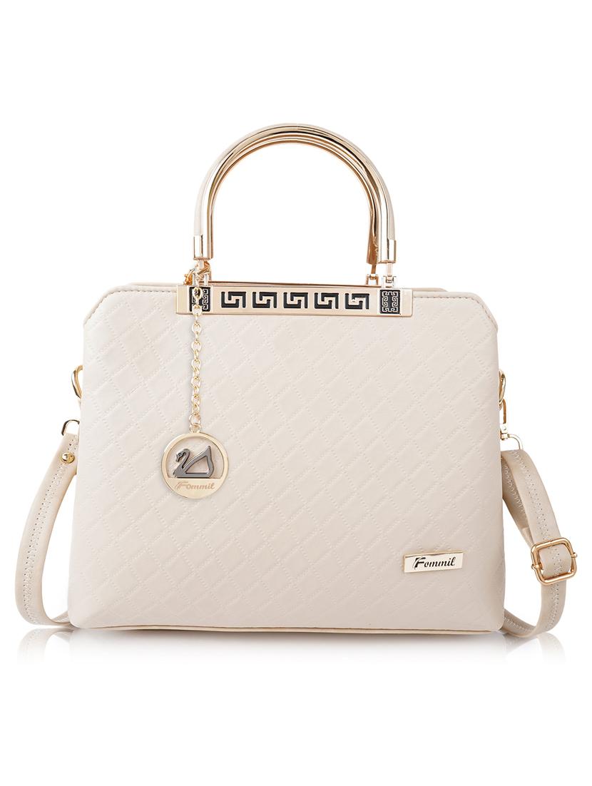 beige leatherette (pu) handbag - 19695826 - Zoom Image - 0
