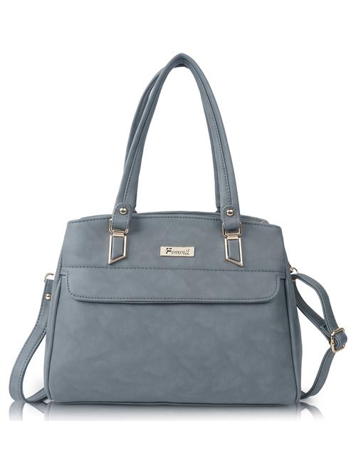 grey leatherette (pu) handbag - 19695842 - Standard Image - 0