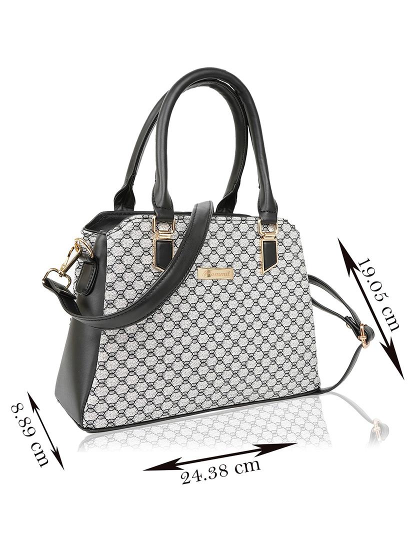 black leatherette (pu) handbag - 19695870 - Standard Image - 4