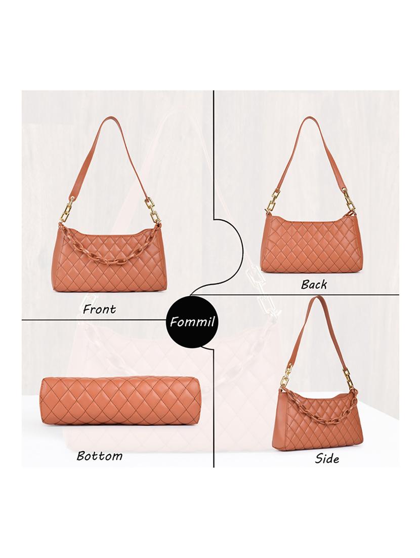 tan leatherette (pu) handbag - 19695890 - Standard Image - 1