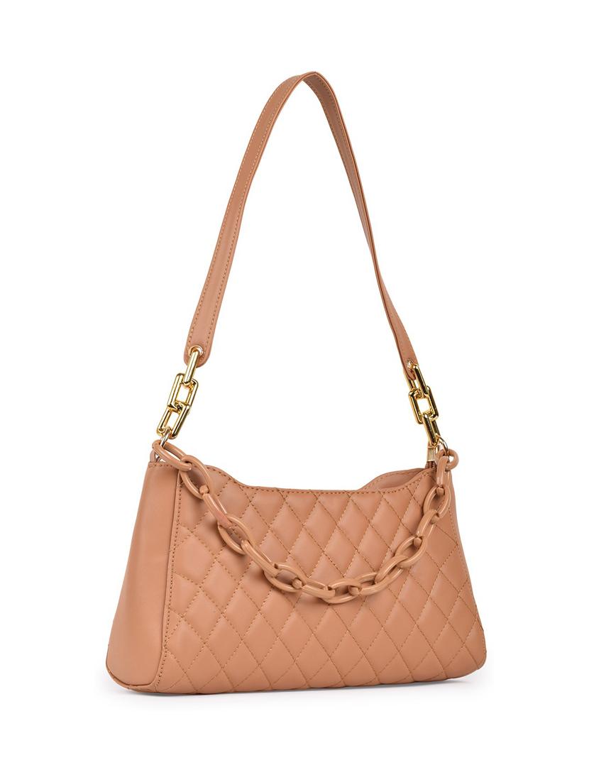 beige leatherette (pu) handbag - 19695892 - Zoom Image - 0