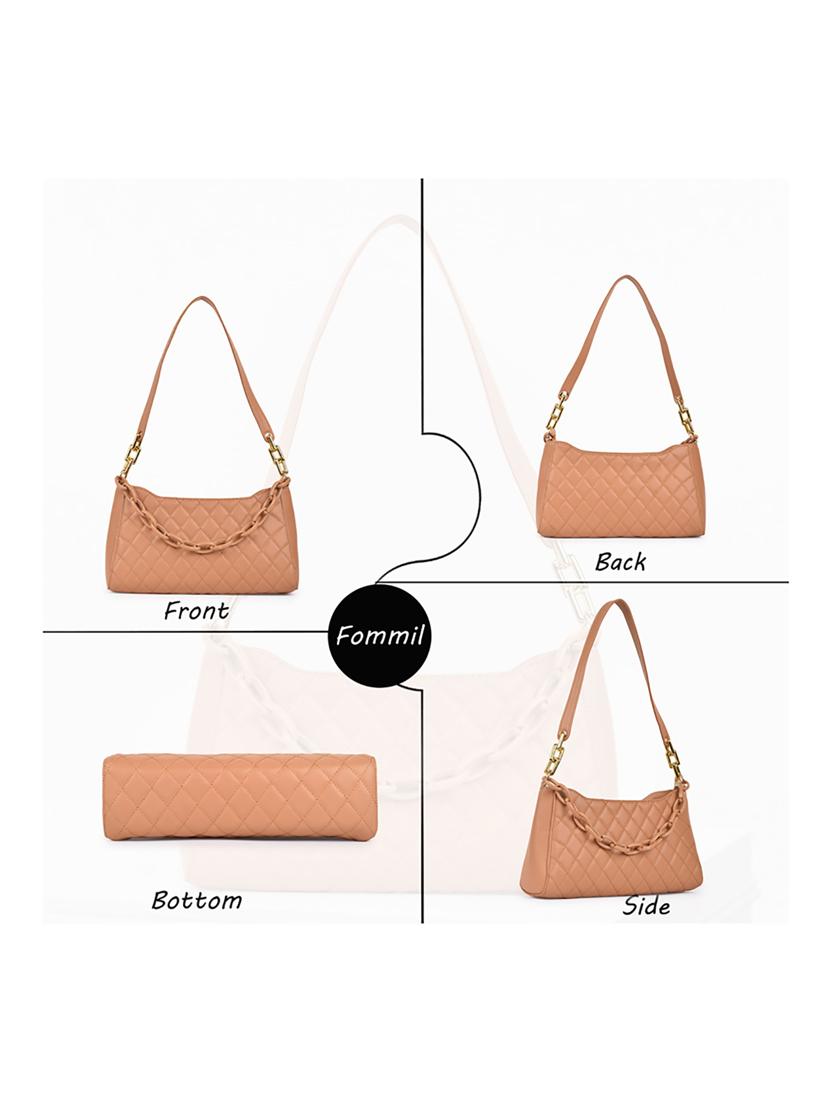 beige leatherette (pu) handbag - 19695892 - Standard Image - 1