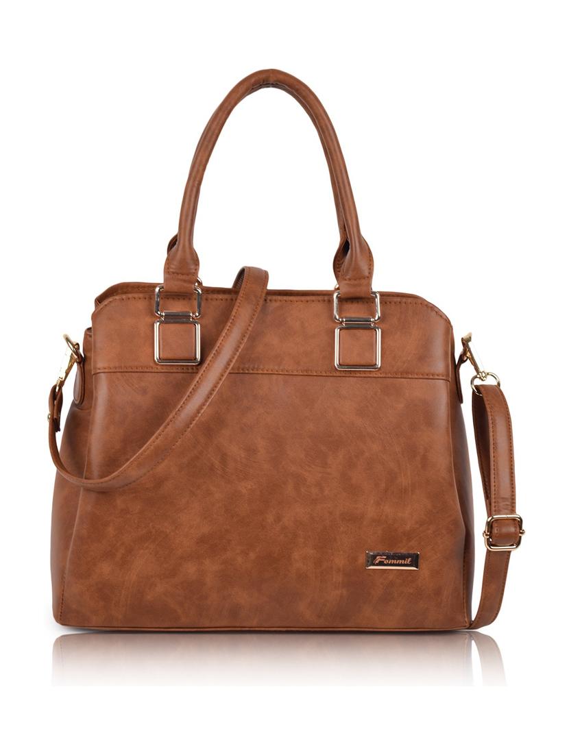 tan leatherette (pu) handbag - 19695895 - Zoom Image - 0