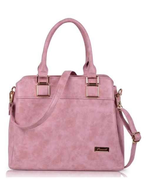 pink leatherette (pu) handbag - 19695896 -  Standard Image - 0
