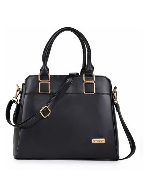 black leatherette (pu) handbag - 19695900 - Standard Image - 0