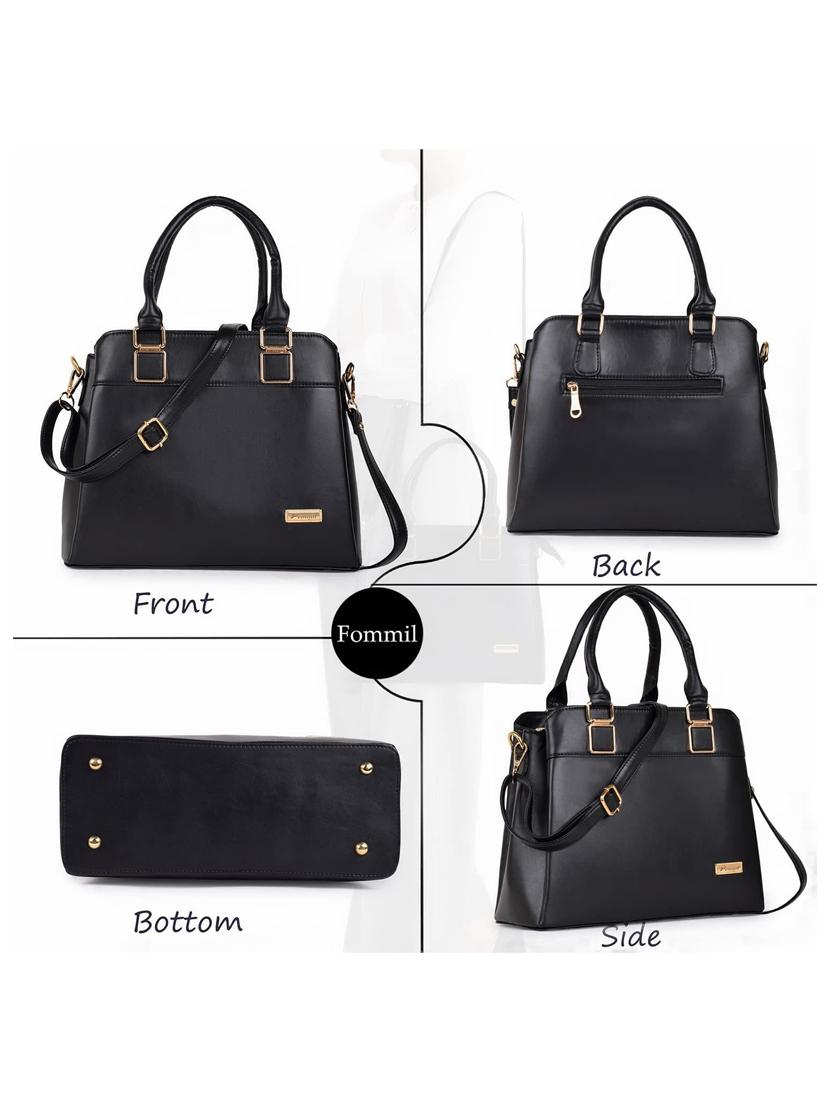 black leatherette (pu) handbag - 19695900 - Standard Image - 1