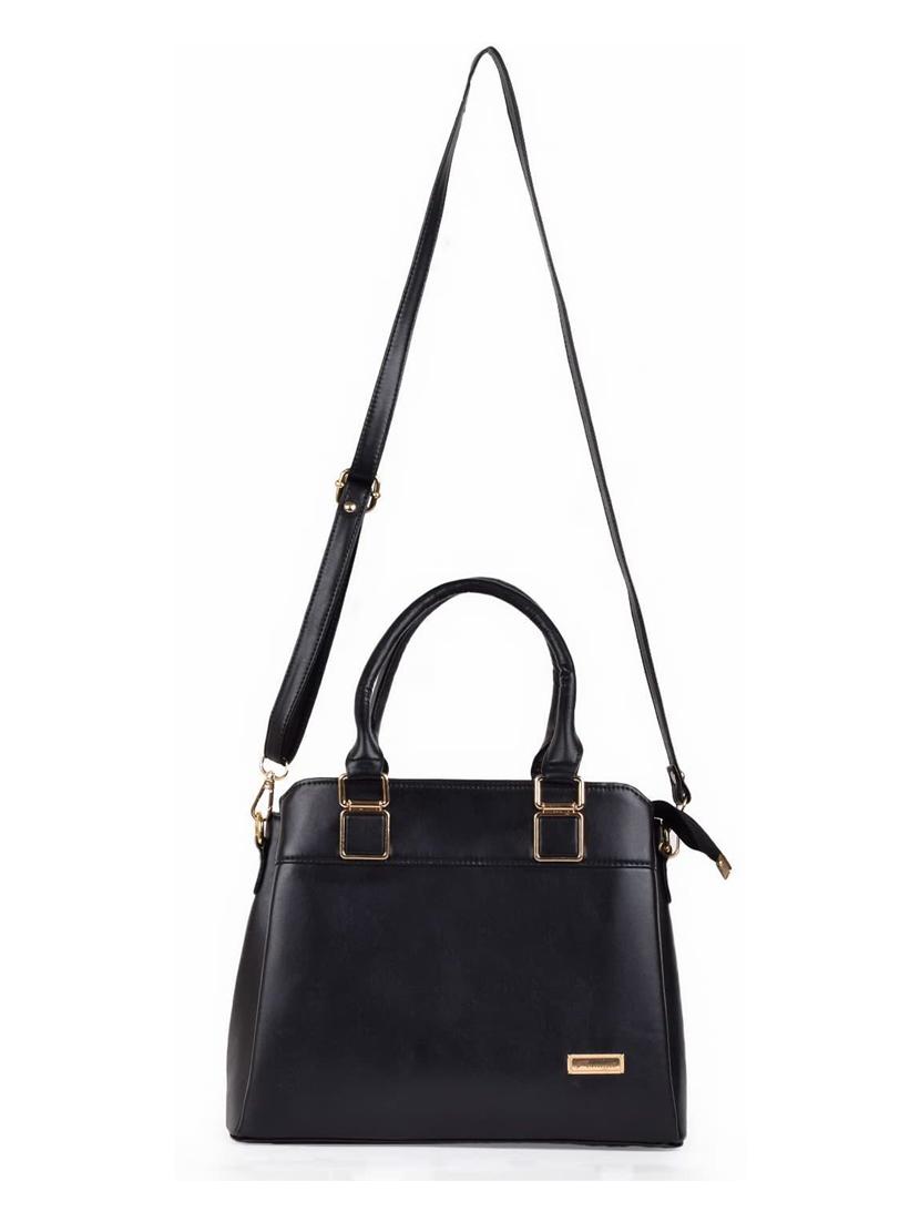 black leatherette (pu) handbag - 19695900 - Standard Image - 4