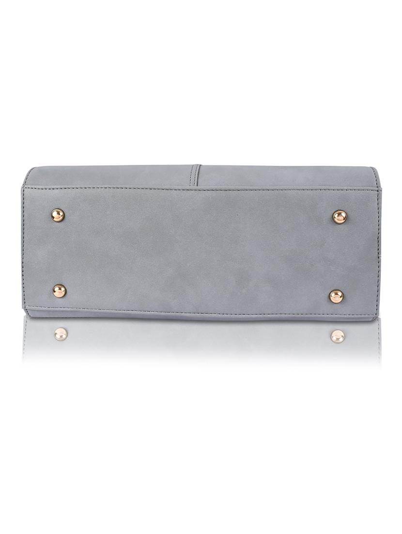 grey leatherette (pu) handbag - 19695908 - Standard Image - 4
