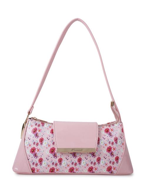 pink leatherette (pu) handbag - 19695946 - Standard Image - 0