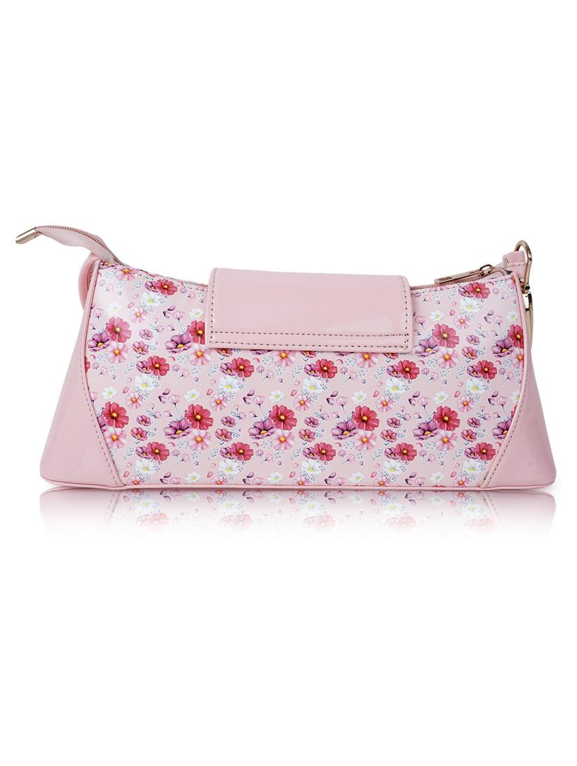 pink leatherette (pu) handbag - 19695946 - Standard Image - 1