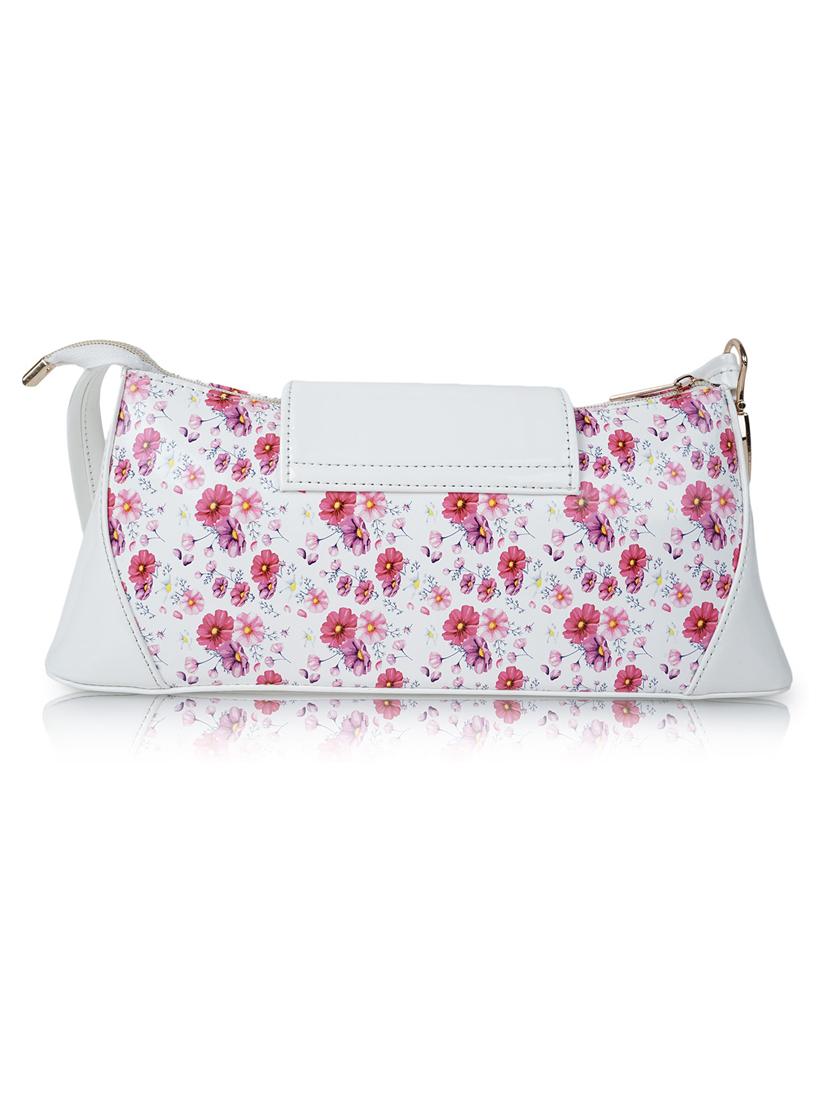 white leatherette (pu) handbag - 19695947 -  Standard Image - 1