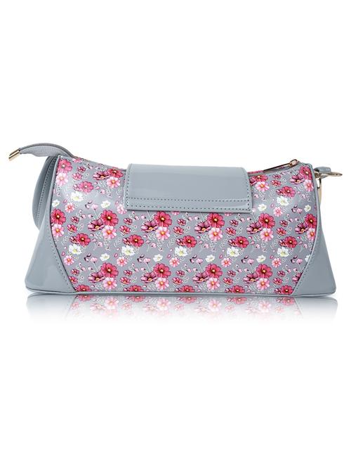 grey leatherette (pu) handbag - 19695949 -  Standard Image - 0