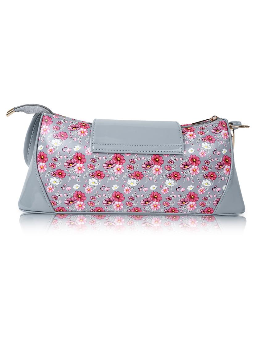 grey leatherette (pu) handbag - 19695949 -  Zoom Image - 0