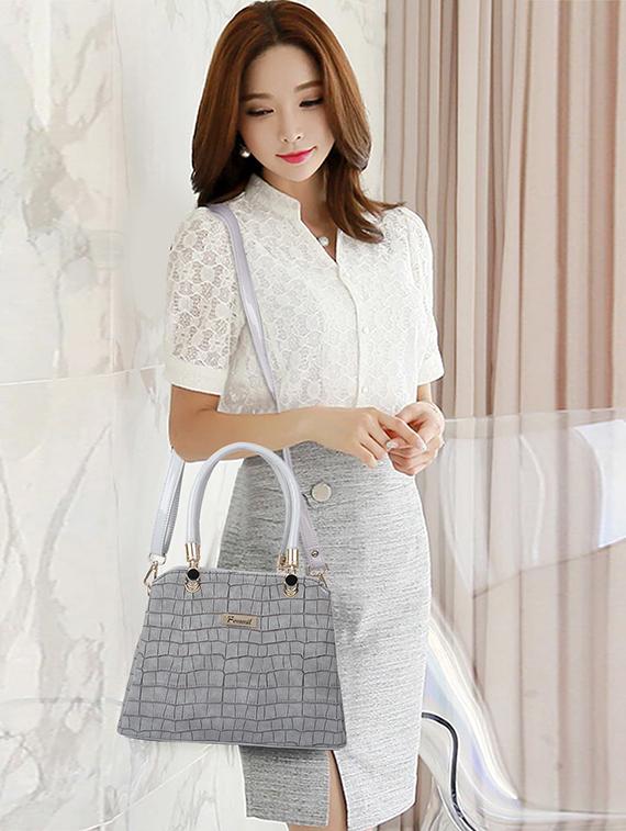 grey leatherette (pu) sling bag - 19695955 - Standard Image - 4