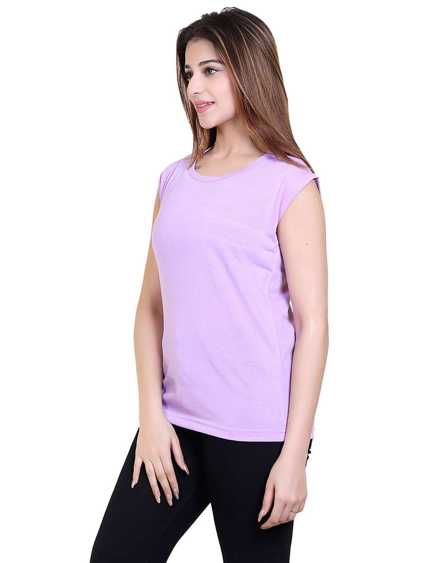 purple cotton regular tshirt - 19696625 -  Standard Image - 1