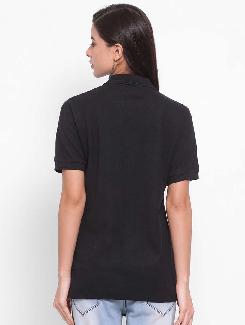 women's plain polo neck t-shirt - 19696766 -  Standard Image - 1