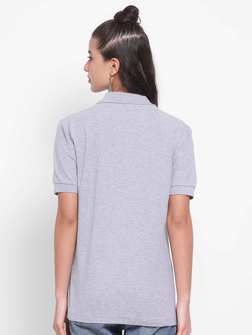 women's plain polo neck t-shirt - 19696767 -  Standard Image - 1