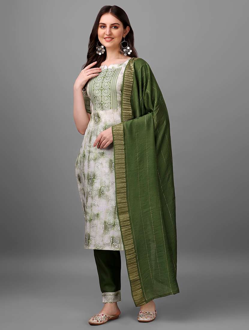 multi colored printed suit set with dupatta  - 19696802 -  Standard Image - 1