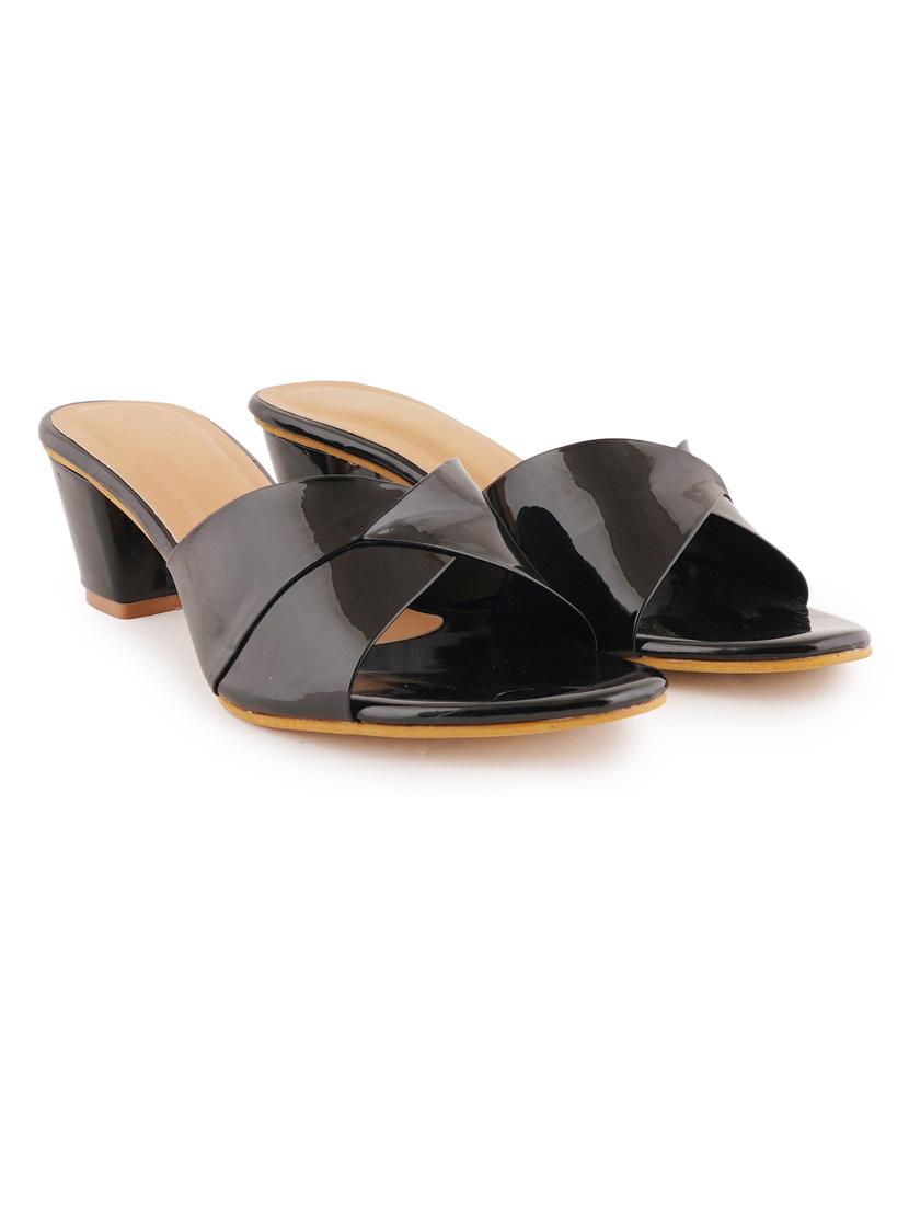 black slip on block heel - 19696850 - Standard Image - 1