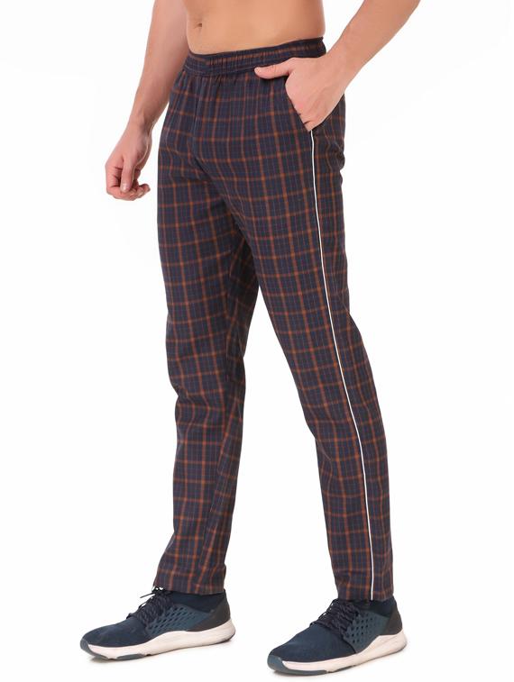 multi colored cotton blend full length track pant - 19696984 - Standard Image - 1