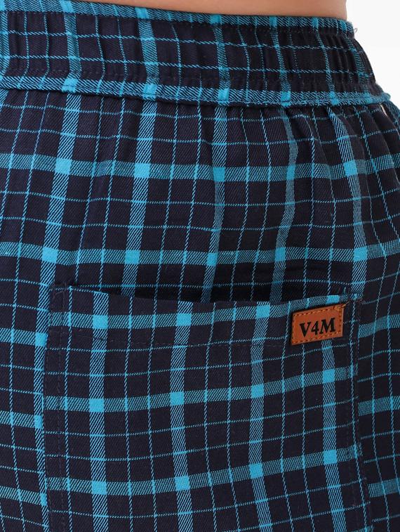 blue cotton blend full length track pant - 19697053 - Standard Image - 4