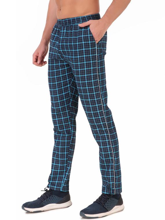 multi colored cotton blend  full length track pant - 19697054 -  Standard Image - 1