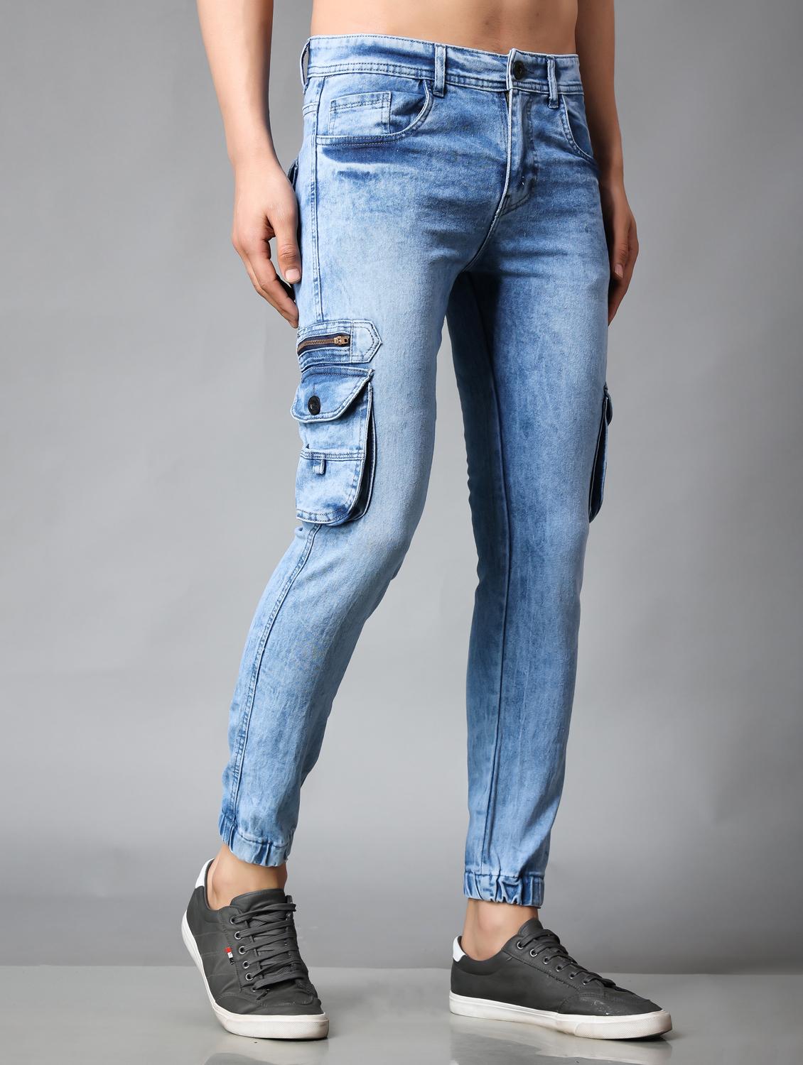 men solid low rise cargo  - 19697405 -  Standard Image - 1