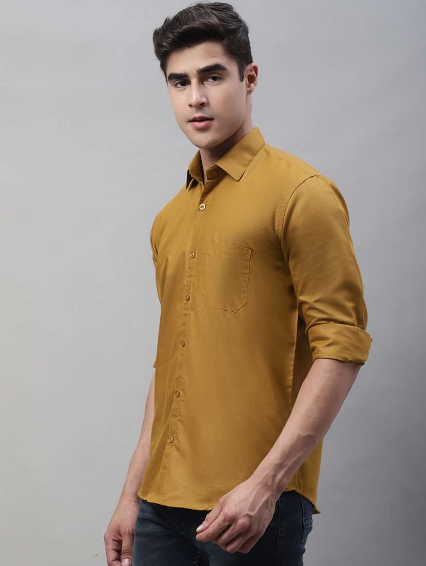 mens solid casual shirt