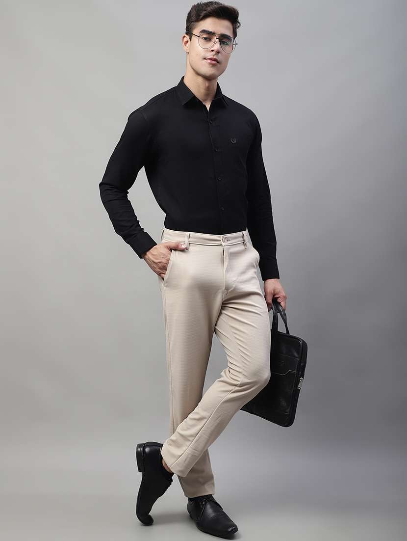 solid flat front formal trouser - 19697938 -  Standard Image - 4
