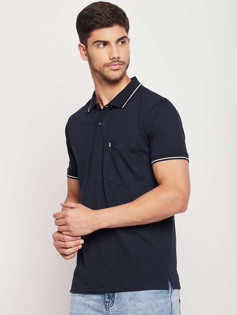 polo neck solid polo t-shirt