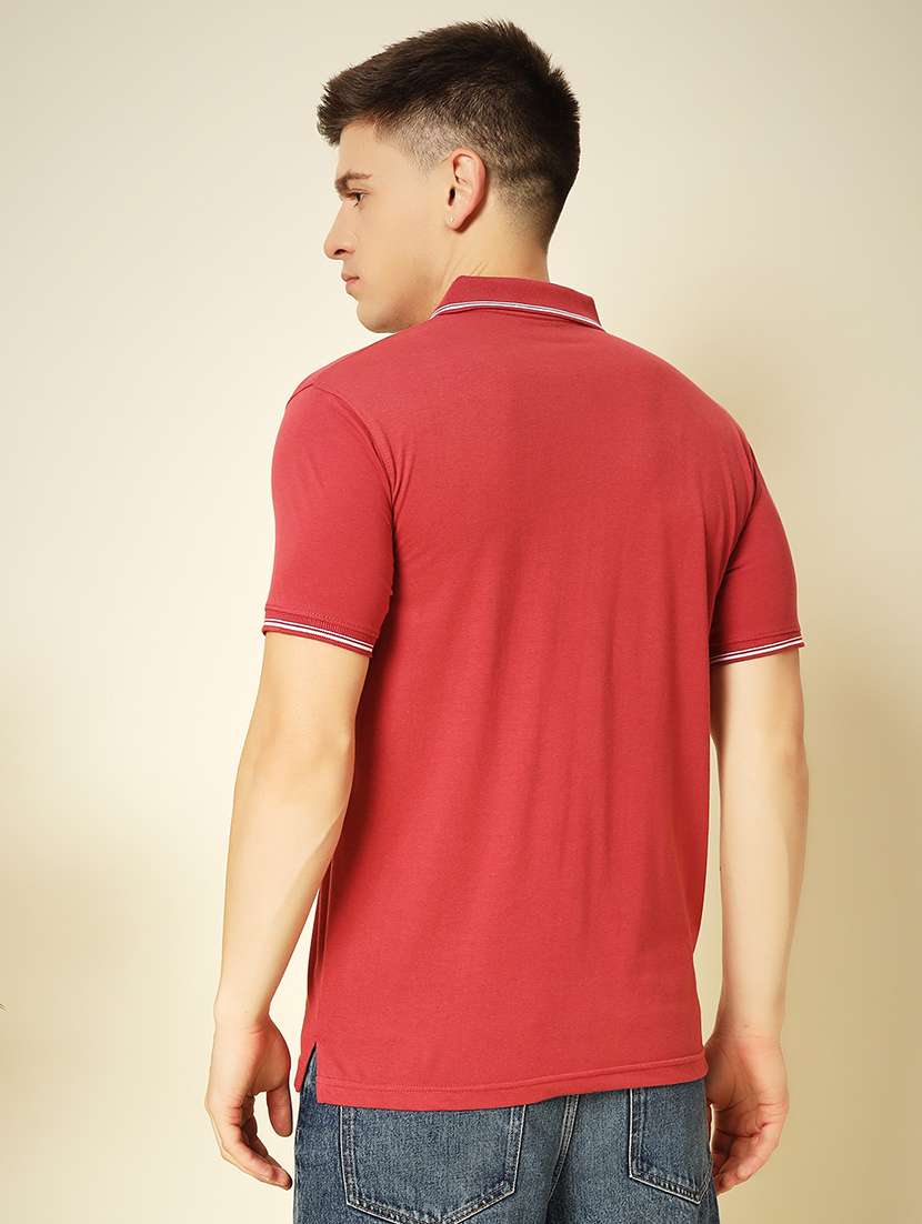 polo neck solid polo t-shirt - 19698754 - Standard Image - 1