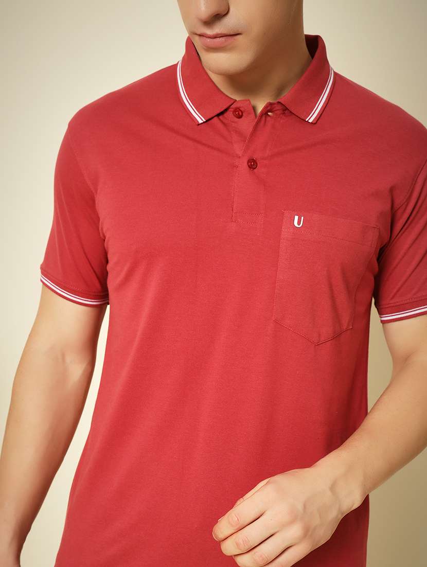 polo neck solid polo t-shirt - 19698754 - Standard Image - 4