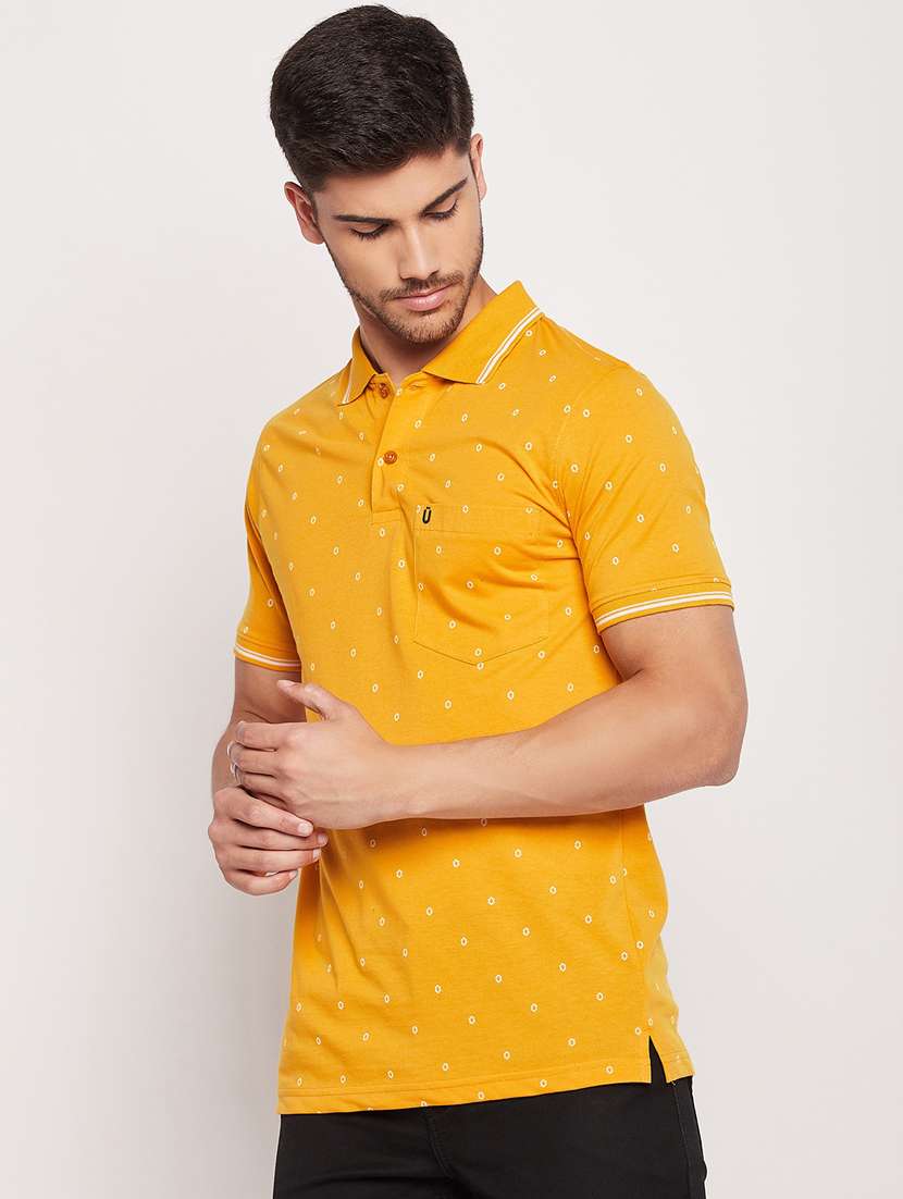 printed cotton polo t-shirt