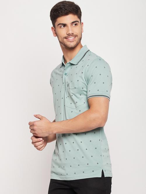 polo neck printed polo t-shirt - 19698766 - Standard Image - 0