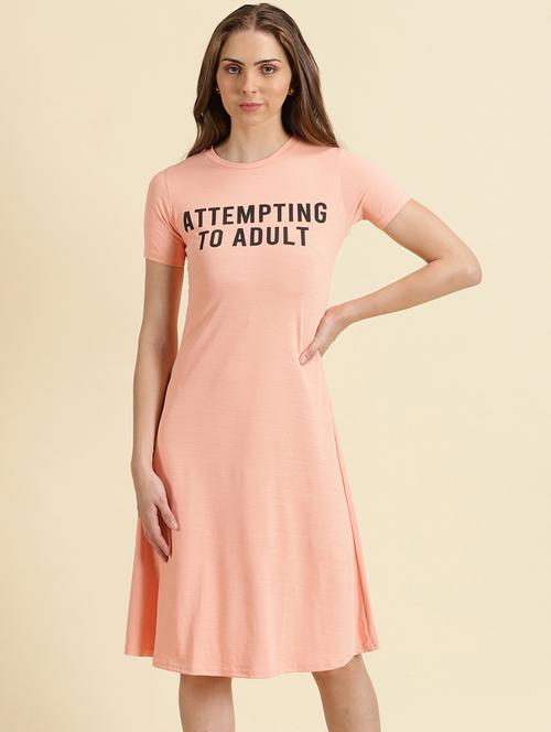 women's typography dress - 19698849 - Standard Image - 0