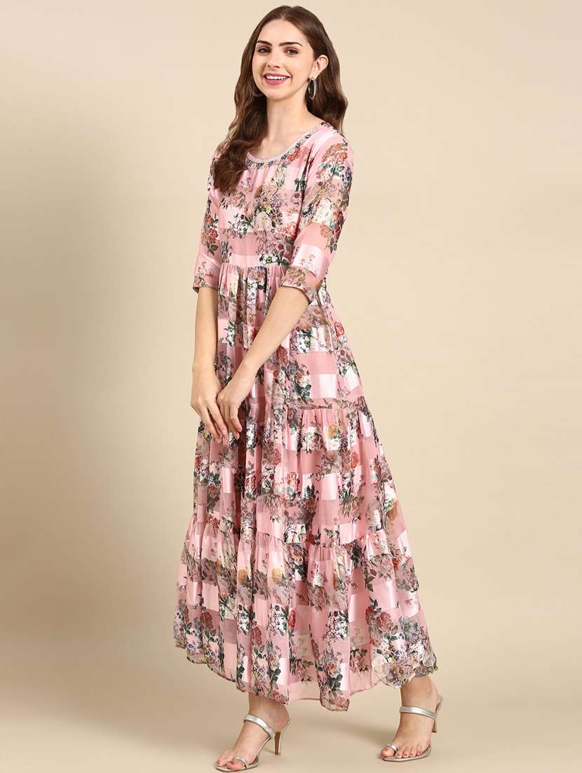 women's fit & flare floral dress - 19698854 -  Standard Image - 1