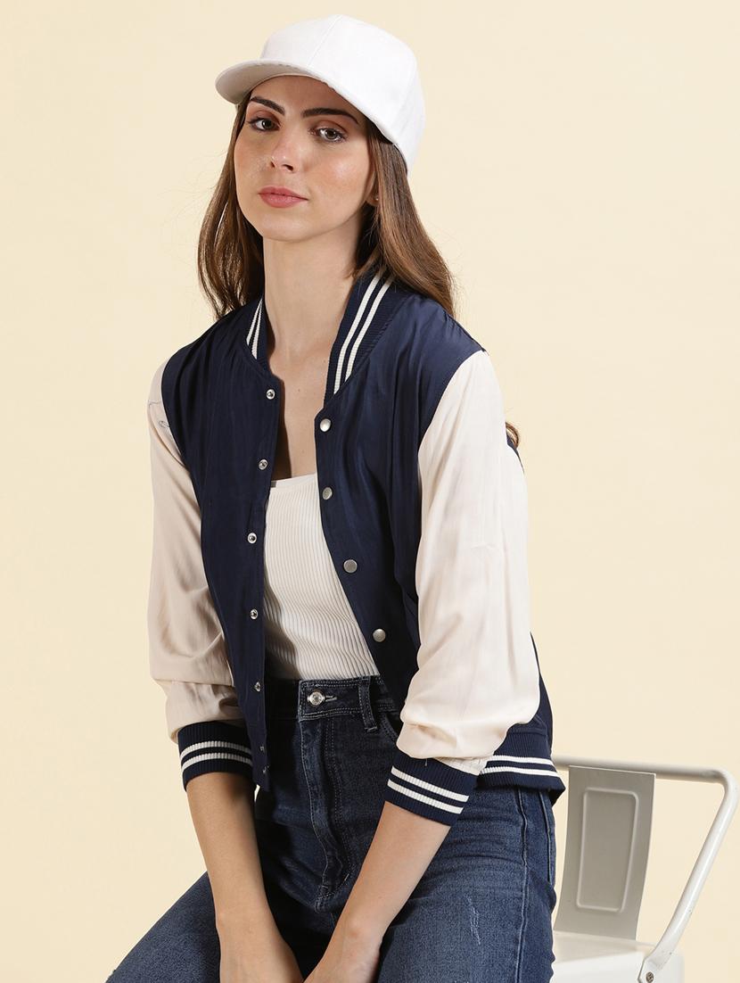 women mandarin collar regular jacket - 19698874 - Standard Image - 1
