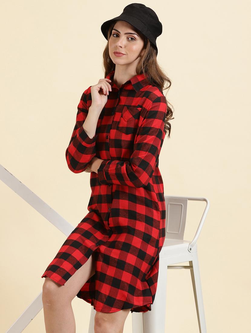 women shirt collar checkered shirt - 19698879 -  Standard Image - 1